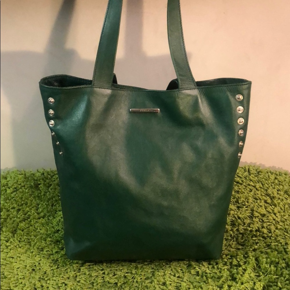 Furla green handbag